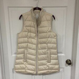 J. Jill Quilted Down Vest - Size Small - Cream
